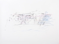 en l'absence de Soo, 2012, fusain, crayon aquarelle et huile sur papier, 99 x 138,5 cm