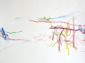 paysage dépouille, 2015, crayon aquarelle à l'eau sur papier toilé, 21,9 x 30,8 cm