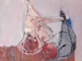 marges et trophée, 1997, huile sur toile, 98,5 x 80 cm