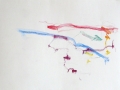 paysage dépouille, 2017, crayon aquarelle à l'eau sur papier toilé, 17,4 x 23,5 cm