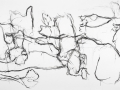 singing with Lou, 2010, crayon, mine de plomb, pastel gras, encre de chine et huile sur papier, 140 x 225 cm