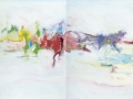crossing 8 (diptyque), 2011, huile sur toile, 100 x 160 cm