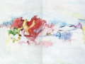 crossing 9 (diptyque), 2011, huile sur toile, 100 x 160 cm